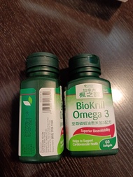 楓之寶至尊磷蝦油奥米加3配方  BioKrill Omega 3 Softgels - 60 count， 食用期1/7/2027 現貨4支