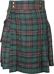 Tartan Utility Kilts for Men 8 Yard 13oz Kilt Traditional Highland Tartan Scottish Highland Kilt