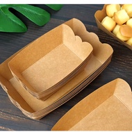 Packaging Box Kraft Paper Boat Box Disposable Commercial Barbecue Skin Fried Chicken French Fries Gr