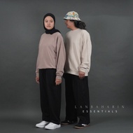 Lanbaharin Essential Men's Unisex Long Sleeve Cotton Sweatshirt