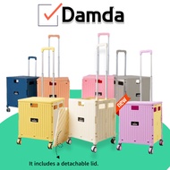 [DAMDA] New 4-wheel folding cart ,3 full options set , storage basket , stretch rope,  cool bag /Shipping from KOREA✈️🇰🇷