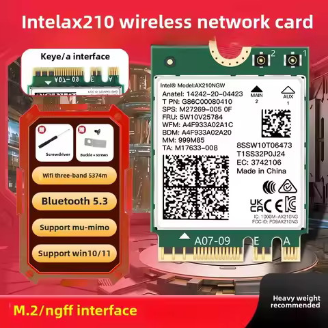 intel AX210 AX210.NGWG AX210.NGWG.NV AX210NGW Wireless network card Bluetooth 5.3 Wifi6E