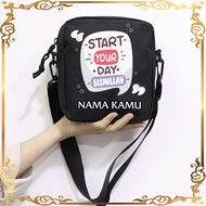KHAFA Children's Sling Bag Sling Bag for School Koran Image Star Day Bismillah Unisex Fashion Kids 1