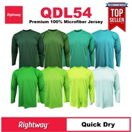 【PREMIUM】 RIGHTWAY Long Sleeve Jersey T-Shirt Baju Microfiber Lengan Panjang Lelaki Perempuan Kosong