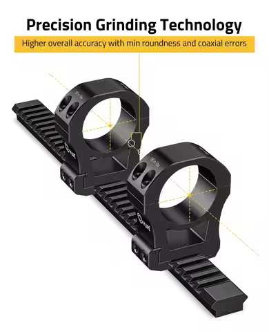 Precision Scope Rings Scope Mount 34mm Tube 1.45 inch Heigth Compatible with Picatinny Rails and Mor