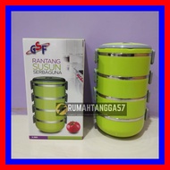 BESTPROMO GSF STACKING BOX GSF 4-TIER STAINLESS STACKING BOX/ PLASTIC LUNCH BOX