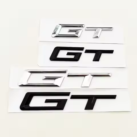 3D ABS Logo GT Emblem Letters Badge Car Rear Trunk Sticker for BMW F34 E36 E46 F07 G32 650 535i 630i