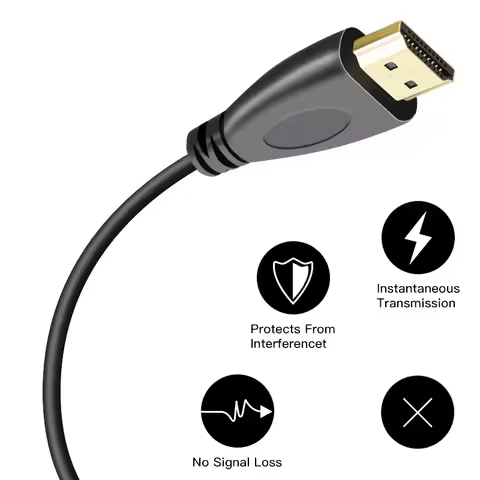 HDMI-Compatible Cable 4K@60Hz HDR Video Cable 3D HDR 96Gbps Super Speed Nylon Cable For HDTV