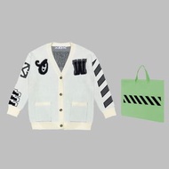 OFF WHITE Sweater 提花LOGO休閒開衫毛衣Nanon音樂節同款