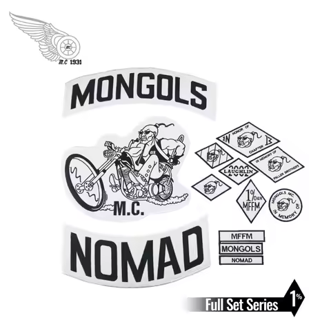Mongols MC Patches Biker Back Nomad Rocker Patch Free Rider Motorcycle Embroidered Jacket Vest Badge