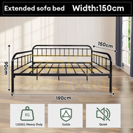 GOLD 6FT Metal Sofa Bed Single Daybed Iron sofa Frame Katil Bujang Besi Sofa Rehat 80CM/100CM/150CM 