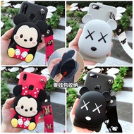 Samsung galaxy S20 plus Note10 S10 lite 2020 S20 Ultra 3d Cartoon Wallet Silicone phone cover Case lanyard