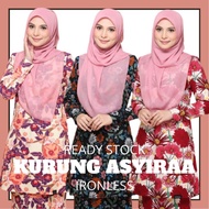 Kurung Asyiraa Tak Payah Gosok Ready stock