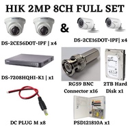 HIKVISION 8 Channel 2MP  Surveillance CCTV AHD Full Package