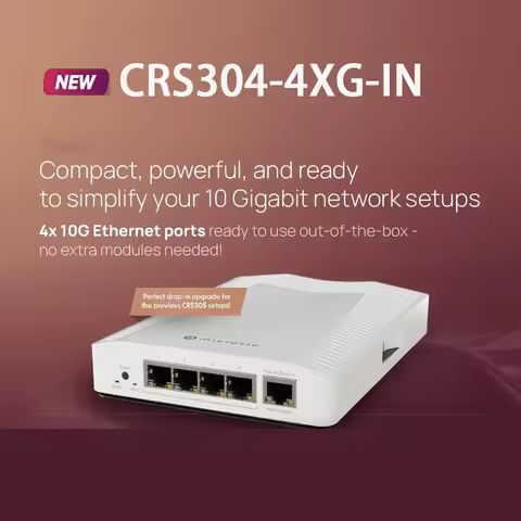 Mikrotik CRS304-4XG-IN simplify your 10 Gigabit network setups with 4x10G Ethernet ports ready to us