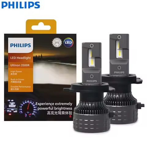 Philips LED H4 9003 Ultinon 3500R High Power 30W 2500LM Car Headlight 6500K White High Lumen Watt LE