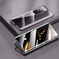 Privacy Double Sided Tempered Glass Anti Peeping Phone Case For OPPO K13 Turbo Pro 5G Magnetic Metal