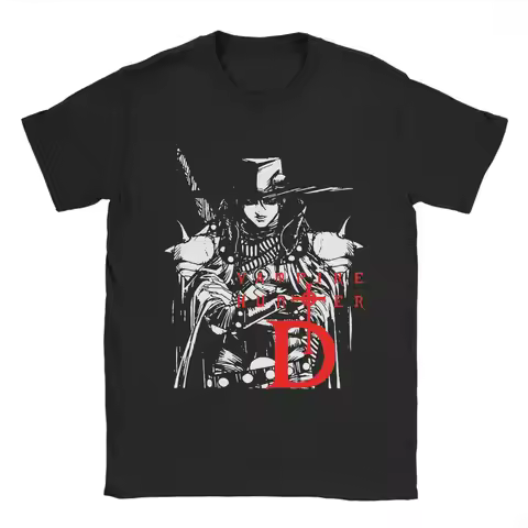 Vampire Hunter D film Anime Hellsing T Shirts Men Cotton Amazing T-Shirts Crewneck Tees Short Sleeve