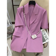 Extra Large Short-Sleeved Blazer Women Xiaoxi-Happy Shop