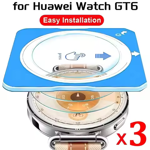 3Pcs With Alignment Tool Tempered Glass Films Easy Install Kit 41/46MM Screen Protector Anti-Scratch