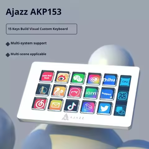 Ajazz AKP153E Desktop Helper Console Panel Controller Stock Trading Live Streaming Tuning Programmab