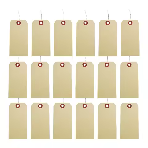 100 pcs Price Labels Manila Wire Tags Shipping Blank Packaging Tags File Folder Labels Manila Tags W