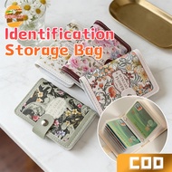 Multi Functional Floral Card Holder Wallet ID Card Holder 9 Slot Anti-theft Credit Card Holder