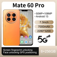 Mate 60 Pro มือถือราคาถูก สมาร์ทโฟนหน่วยความจำ 8G+256G จอ 7.3นิ้ว HD เต็มหน้าจอ แบตเตอรี่ 7000 mAh ถ่ายภาพ ชมภาพยนต์ ฟังเพลงประกันศูนย์ไทย 1 ป Smartpho -NO1