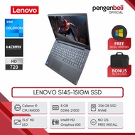 LAPTOP SEKOLAH MURAH LENOVO S145-15IGM N4000 8GB 256GB SSD 15.6"
