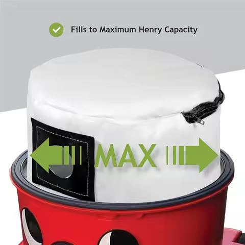 A66T-Reusable Washable Dust Bags With Zip For Numatic Henry Hetty James Edward AS200 Vacuum Cleaner 