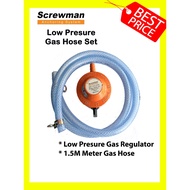 Screwman L.P.G Low Pressure Gas Regulator With 1.5M Gas Hose Kepala Gas Tekanan SGR-182