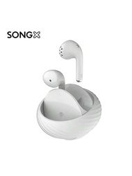 Songx Sx08 耳機,內置麥克風,降噪,半入耳式設計,低延遲可用於遊戲,防水,防汗,長久電池續航