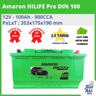 Amaron Hilife Pro Din 100 12V 100Ah - Gojek Grab Only