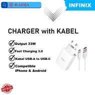 Infinix 33W Charger with USB-C Fast Charging Cable