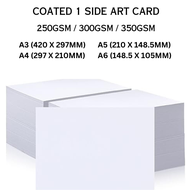 【READY STOCK】A3 A4 A5 A6 250GSM 300GSM 350GSM 1S GLOSSY 1S MATT DIY BLANK ART CARD WHITE  THANK YOU 