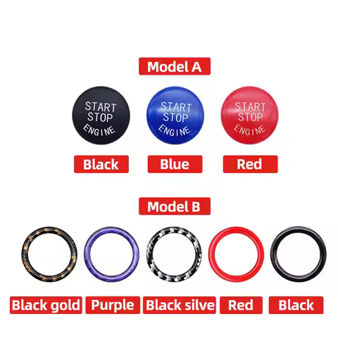Start Stop Engine Ignition Button Switch Trim Cover For BMW X1 X3 X5 X6 E84 E83 Z4 E89 E70 E71
