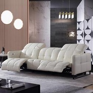 意大利真皮沙發客廳直排三人沙發家具鋼琴鍵意式輕奢簡約電動沙發