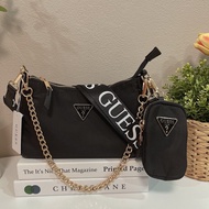 กระเป๋าสะพาย ทรงพอชผ้าไนล่อน guess มี2 สาย พร้อมถุงผ้า +ใบลูก