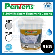 5KG PENTENS T-200H UV UV Resistant Elastomeric Waterproofing Coating | WHITE & GREY | 5KG T200H