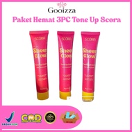 TONE UP SCORA|| 3PC TONEUP SCORA SAVING PACKAGE || EFFORTLESS-SCORA Sheer Glow Tone Up Cream 30g 2pc