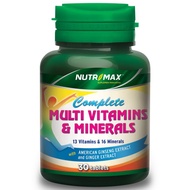 NUTRIMAX COMPLETE MULTIVITAMINS DAN MINERALS 30'S