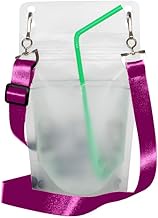 NeckSip BLANK Wearable Drink Pouches (12oz, 2pk, Lanyards-Purple) – Perfect for DIY Projects, Custom