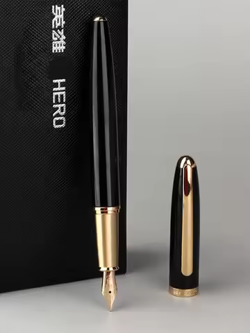 Hero Fountain Pen H2002 Classic Fashion 10K Gold Nib Business Office Gift Writing Stationery Supplie
