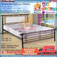 NEW Ranjang Medium Tempat Tidur Besi Success NEW AKASIA 140x200 cm