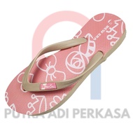 Sandal Jepit Wanita Motif Pink Anggun Bunga Cinta Pita – Nyaman Dipakai Harian New Era Amour