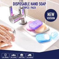 20PCS DISPOSABLE HAND SOAP WITH BOX PORTABLE TRAVEL HAND SOAP PAPER SABUN CUCI TANGAN SABUN KERTAS DOOR GIFT /