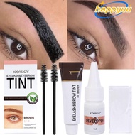 HAPPYUU Eyebrow Cosmetics, Semi Permanent Waterproof Eyebrow Dye Tint Kit, Long Lasting Fast Dye Bro