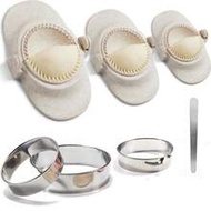 7pcs Maker Press, 3 Size Dumpling Maker Press With Dough Cutter And Stuffing Spoon, Dumpling Mold Du