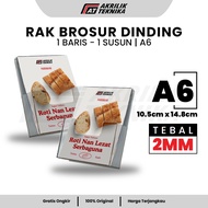 Acrylic A6 Brochure Rack Wall-Mounted Menu Display Display Rack Acrylic Flyer Holder