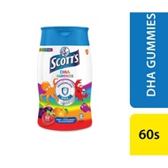 DHA Gummies Vitamin D Scott's Kanak kanak (untuk otak, tulang dan mata) 60biji